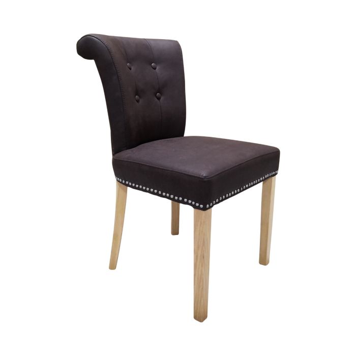 Castle Dining Chair Nevis Faux Leather, Leather Fabric For Dining Chairs
