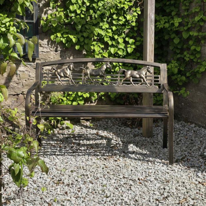 Galloping Horses Bench