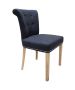 Castle Dining Chair  - Box of 2 (Schiehallion Dark Grey Plain Fabric,  Natural Oak Leg)