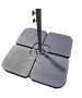 Set of 4 Sand Fillable Cantilever Parasol Base Weights