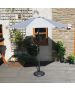Elite 210cm Crank & Tilt Parasol - Lunar Grey