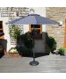 Elite 270cm Crank & Tilt Parasol - Anthracite