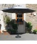 Elite 270cm Parasol  with Crank and Tilt Functions. Apple Green Canopy