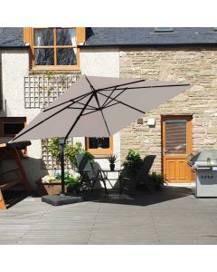 Barbados Cantilever Parasol 250cmx250cm Square - Lunar Grey