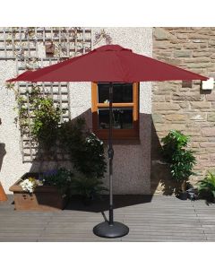 Elite 270cm Crank & Tilt Parasol - Burgundy