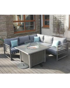 Alabama Corner Lounge Set with Gas Fire Pit Table