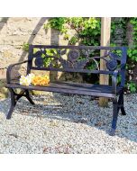 Sunflower Cast Aluminium 2 Seat Bench 
