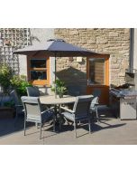 Ferrara 6 Seat Set With Wood Effect