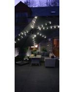 Barbados Cantilever Parasol - 300x300cm Square Anthracite with LEDs