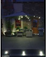 Barbados Cantilever Parasol 300cmx300cm Square with LED Lights - Anthracite