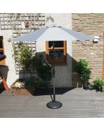 Elite 270cm Crank & Tilt Parasol - Lunar Grey