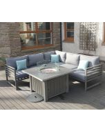 Alabama Corner Lounge Set with Gas Fire Pit Table